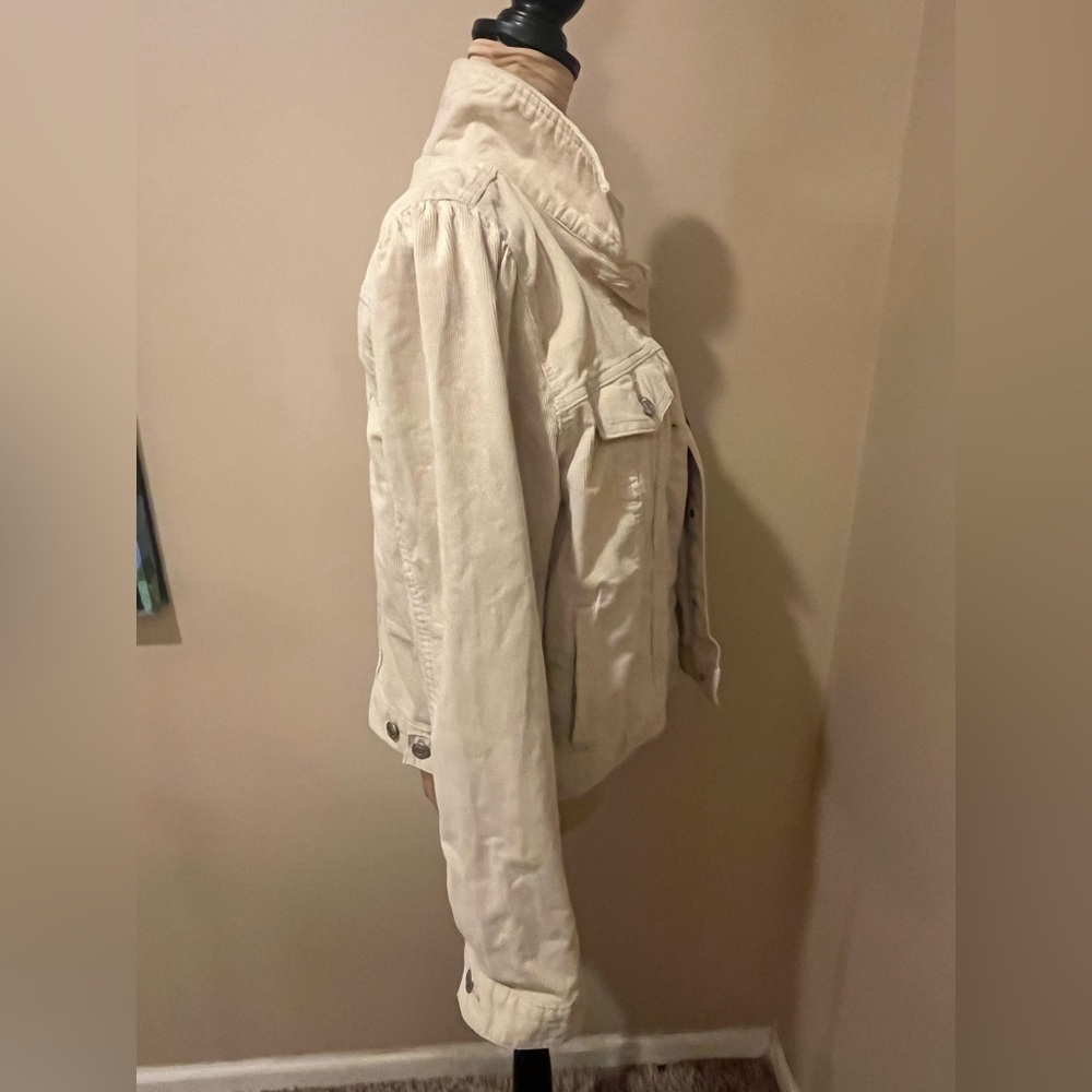 Gap Cream Corduroy jeanstyle Jacket, size Large - Picture 3 of 12